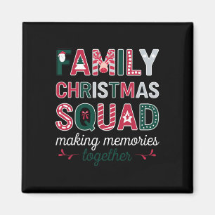 Weihnachten der Familie 2024 Matching Squad Santa  Magnet