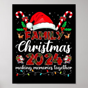 Weihnachten der Familie 2024 Matching Squad Santa  Poster