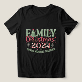 Weihnachten der Familie 2024 Schwarz Tri-Blend Shirt