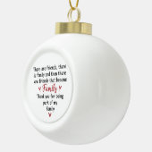 Weihnachten der Familie 2025 Geschenke für Familie Keramik Kugel-Ornament (Rechts)
