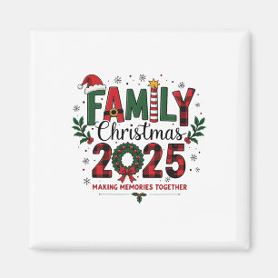 Weihnachten der Familie 2025 Weihnachten Matching Magnet