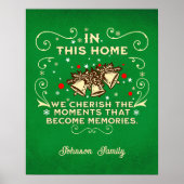Weihnachten der Familie Zeichen "Cherish the Momen Poster (Vorne)