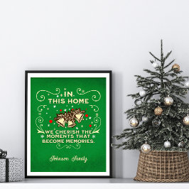 Weihnachten der Familie Zeichen "Cherish the Momen Poster