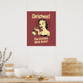 Weihnachten: Der Feiertag mit den Ballen Poster (Küche)
