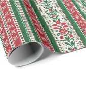 Weihnachten der Folkkunst - Geschenk für Rote und Geschenkpapier (Rolleneckpunkt)