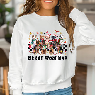Weihnachten der Frauen Sweatshirts Dog Mama Woofma