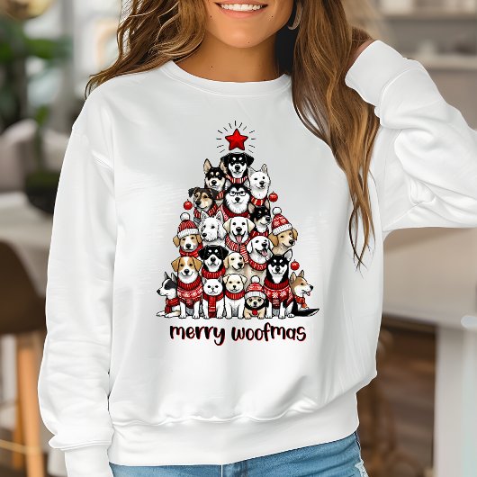 Weihnachten der Frauen Sweatshirts Dog Mama Woofma