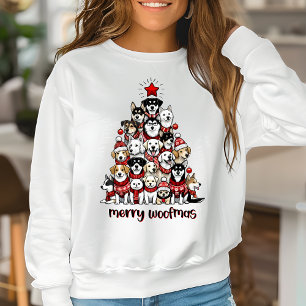 Weihnachten der Frauen Sweatshirts Dog Mama Woofma