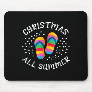 Weihnachten Der ganze Sommer über Santa Beach Flip Mousepad
