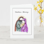 Weihnachten der Geburt, Aquarelldruck Karte (Gelbe Blume)