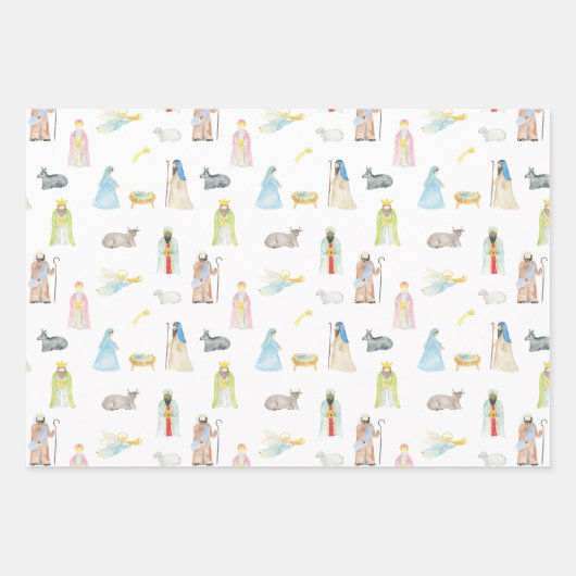 Weihnachten der Geburt Geschenkpapier Set (Vorderseite 2)