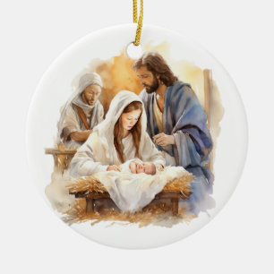 Weihnachten der Geburt Keramik Ornament