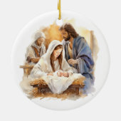 Weihnachten der Geburt Keramik Ornament (Hinten)