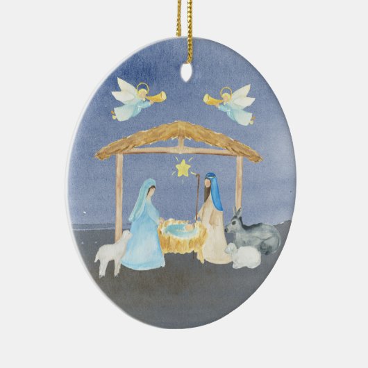 Weihnachten der Geburt Keramik Ornament (Rechts)