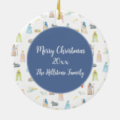 Weihnachten der Geburt Keramik Ornament (Hinten)