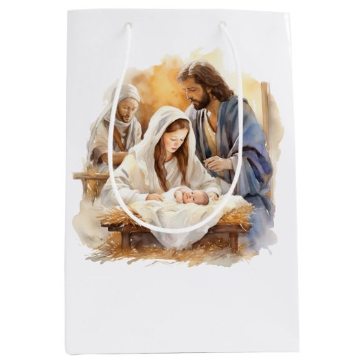 Weihnachten der Geburt Mittlere Geschenktüte (Vorderseite)
