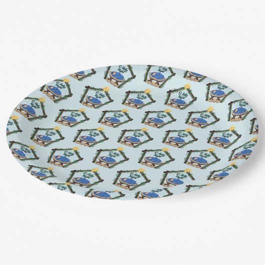 Weihnachten der Geburt Pappteller (Schrägansicht)