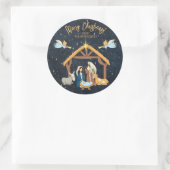 Weihnachten der Geburt Runder Aufkleber (Tasche)