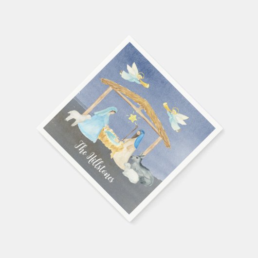 Weihnachten der Geburt Serviette (Ecke)