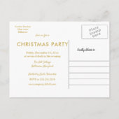 Weihnachten der Goldraffinerie| Feierliche Feierta Ankündigungspostkarte (Rückseite)