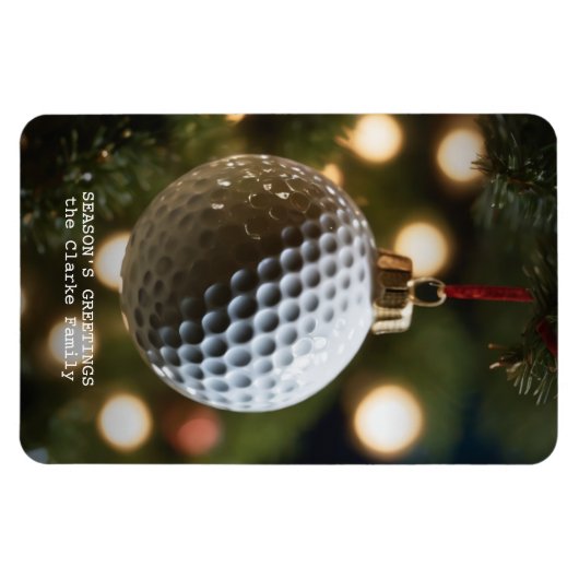 Weihnachten der Golfsaison Magnet (Horizontal)