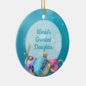 Weihnachten der größten Tochter der Welt Keramik Ornament (Rechts)