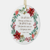 Weihnachten Der Herr segne Sie Bibel Personalisier Keramik Ornament (Rechts)