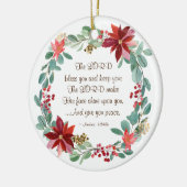 Weihnachten Der Herr segne Sie Bibel Personalisier Keramik Ornament (Links)