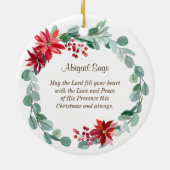 Weihnachten Der Herr segne Sie Bibel Personalisier Keramik Ornament (Hinten)