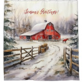 Weihnachten der Jahreszeit Rustikale Viktorianisch Duschvorhang (Vorderseite)