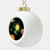 Weihnachten der Jahreszeit vom Planeten Erde Spaß Keramik Kugel-Ornament (Rechts)
