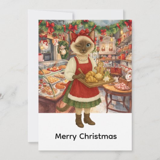 Weihnachten der Katze im Bäckerei (Vorderseite)