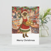 Weihnachten der Katze im Bäckerei (Stehend Vorderseite)