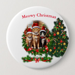 Weihnachten der Katzen Button