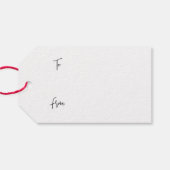 Weihnachten der klassischen Ziege Geschenkanhänger (Rückseite Horizontal)