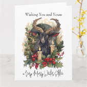 Weihnachten der klassischen Ziege Karte (Gelbe Blume)