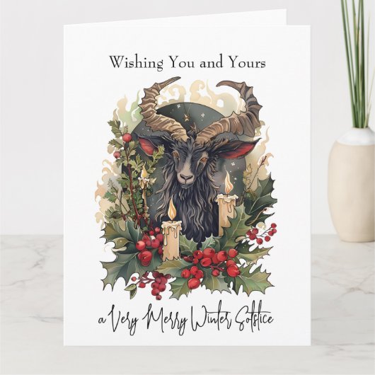 Weihnachten der klassischen Ziege Karte (Vorderseite)