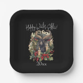 Weihnachten der klassischen Ziege Pappteller (Vorderseite)