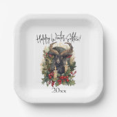 Weihnachten der klassischen Ziege Pappteller (Vorderseite)