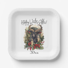 Weihnachten der klassischen Ziege Pappteller