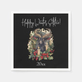 Weihnachten der klassischen Ziege Serviette (Vorderseite)