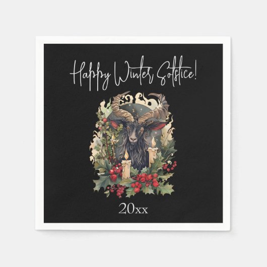 Weihnachten der klassischen Ziege Serviette (Vorderseite)