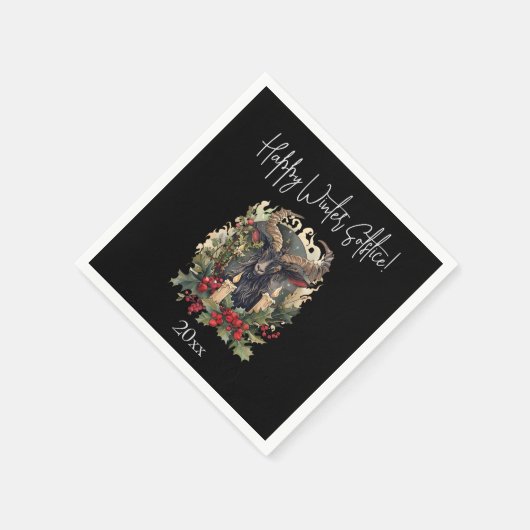 Weihnachten der klassischen Ziege Serviette (Ecke)