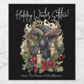 Weihnachten der klassischen Ziege Weinetikett (Einzelnes Label)