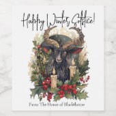 Weihnachten der klassischen Ziege Weinetikett (Einzelnes Label)