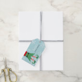 Weihnachten Der kleine Helfer des Weihnachtsmanns Geschenkanhänger (Mit Garn)