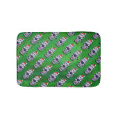 Weihnachten der Kuh auf Grün Badematte (Vorderseite)