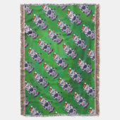 Weihnachten der Kuh auf Grün Decke (Vorderseite Vertikal)