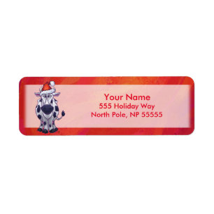 Weihnachten der Kuh auf Rot