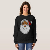Weihnachten der Latino Biracial santa Claus Sweatshirt (Vorne ganz)